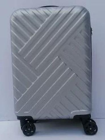 Putni koferi i torbe: Tvrdi ručni kofer na točkiće – srebrni - Materijal: čvrsta — 14