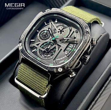 Aksesuarlar: MEGIR Chronograph kişi qol saatı - Brend: MEGIR - Funksiyalar — 3
