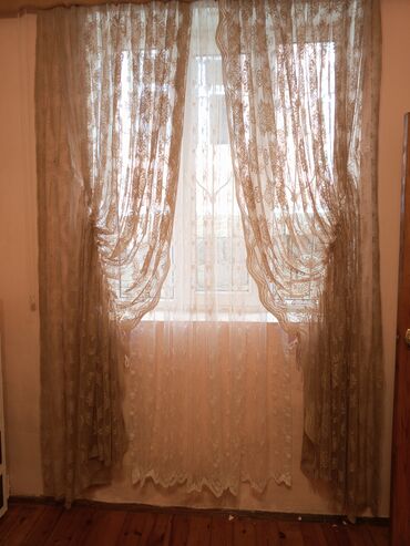 Pərdə və tüllər: İşlənmiş, Pərdə, rəng - Çəhrayı — 10