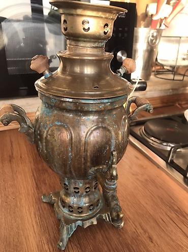 rus lampası: Məhsul: Antik mis samovar, dekorativ və funksional çay dəmləyən — 8