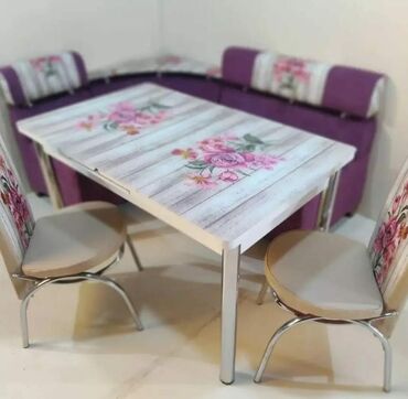 Divan və masa dəstləri: 🇹🇷Türk istehsalı Möhtəşəm ✨✨ Kuxna üçün stol stul dəsti 2 stul 1 — 6