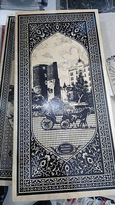 Nərdlər: +4 azn das ve zer Taxta nərd taxtası - Material: təbii ağac, iç hissə — 13