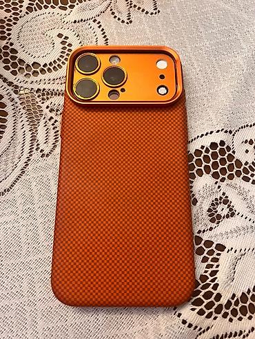 Narıncı rəngli telefon örtüyü və kamera qoruyucusu - Model uyğunluğu