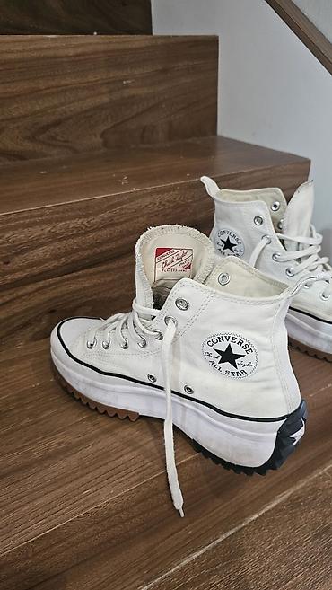 converse all star: Высокие белые кеды на массивной платформе бренда Converse Run Star — 3