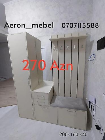 perla dolab: Dəhliz üçün çoxfunksiyalı mebel dəsti - Ölçülər: 200 × 160 × 40 sm - — 1