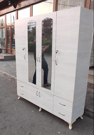şifonyerler: 3 qapılı güzgülü paltar şkafı - Material: laminat və ya DSP (şəkildə — 10
