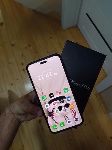 honor matrix: Honor Magic 7 Pro, 512 GB, rəng - Qara, Zəmanət, Sensor, Barmaq izi — 1
