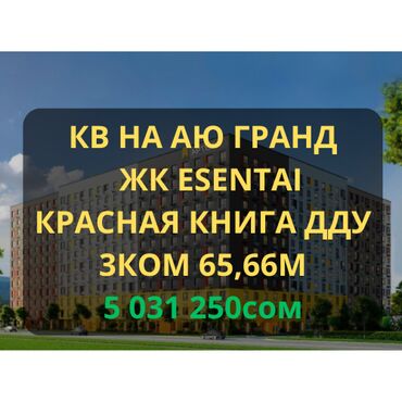 арендовать квартиру для офиса: 3 бөлмө, 65 кв. м, Элитка, 8 кабат, ПСО (өзү оңдоп түзөтүп бүтүү үчүн)