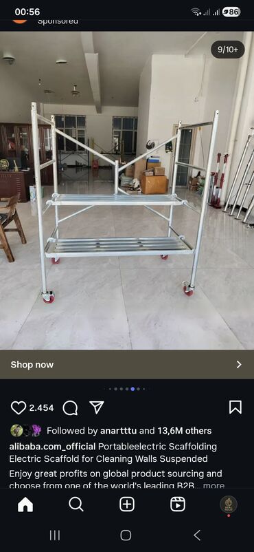 Nərdivanlar: Alüminium mobil skafold (işqaldı) - Material: yüngül və korroziyaya — 3