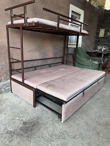 bunk bed: Двухъярусная кровать-диван с металлическим каркасом - Функционал — 2