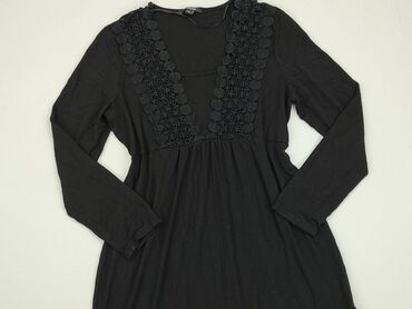 czarna długa sukienki: Sukienka, M, stan - Dobry