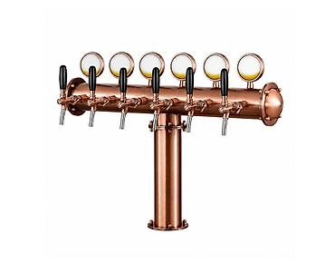 №: 8042 Məhsulun adı: Pivə qülləsi, 6 çıxışlı, tunc, 41x11 sm Brend