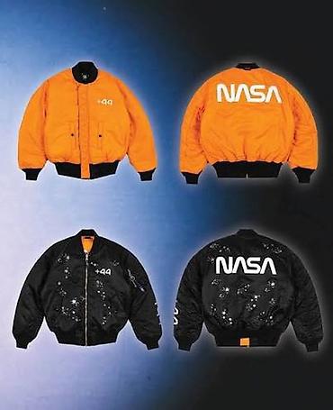 nike tech fleese: Двусторонний бомбер NASA - Модель: укороченный бомбер на молнии с — 5