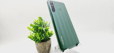 15000 телефон: Realme 6i, Колдонулган, 64 ГБ, түсү - Жашыл, 2 SIM