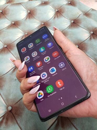 samsung tele: Samsung Galaxy S10 Lite, 128 GB, rəng - Qara, Sensor, Barmaq izi, Simsiz şarj