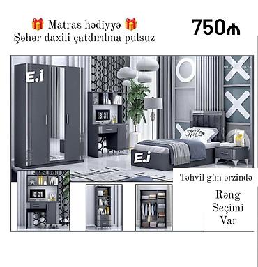 Yataq otağı dəstləri: 2 təknəfərlik çarpayı, Dolab, Termo, 2 tumba, Rusiya, Yeni — 21