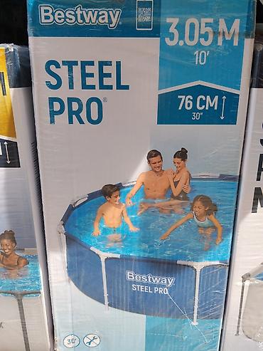 значек: Каркасный бассейн Bestway Steel Pro - Форма: круглый - Диаметр: 3,05 — 1