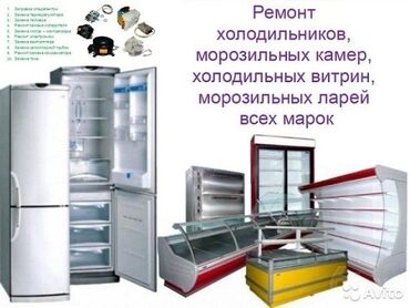 Холодильники, морозильные камеры: РЕМОНТ ХОЛОДИЛЬНИКОВ ВСЕХ ТИПОВ Промышленные морозильники, витринные