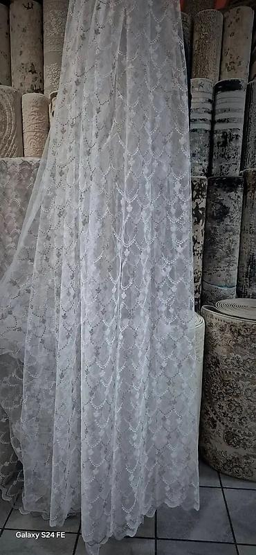 Zavese i draperije: Zavese od tila sa bogatim vezom – više dezena - Materijal: proziran — 30