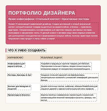 инфографика: Графический дизайнер — 1