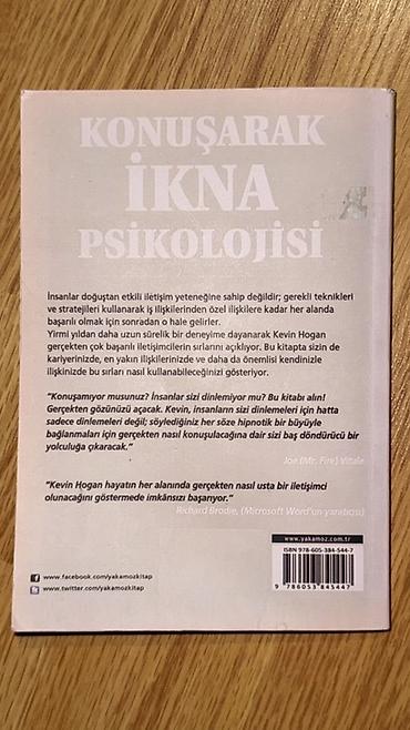 Другие книги и журналы: Məhsul: Kitab – “Konuşarak İkna Psikolojisi” Müəllif: Kevin Hogan — 1