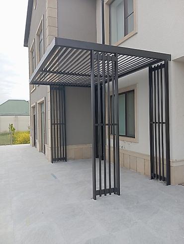 boya seti: Metal pergola – fasad üçün müasir kölgəlik konstruksiyası - Material — 5