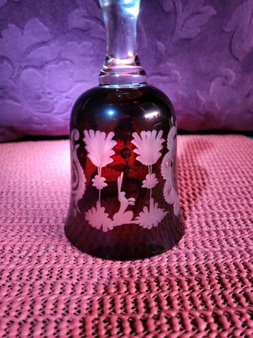 Ostali kućni dekor: Zvono novo Bohemija kristal rucno gravirano 70te. Kristalno — 5