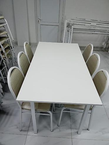 masa kafe: Stullar ilə, Düz masa, 4 nəfər, Azərbaycan, 3 il zəmanət, Kredit yoxdur, Pulsuz quraşdırılma — 4