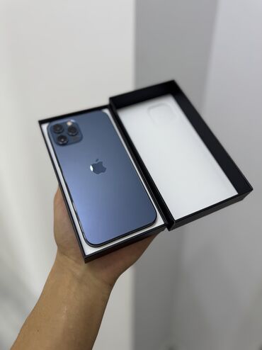 телефонов бу: IPhone 12 Pro, Б/у, 256 ГБ, Синий, Коробка, 78 %