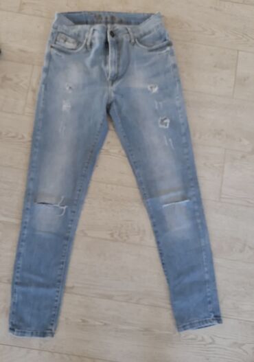 farmerice rwny jeans: 31, 32, Teksas, Visok struk, Iscepane