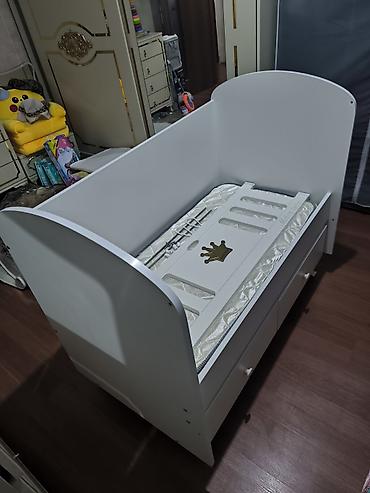 dowekler: Ağ rəngli uşaq beşiyi – “Melek Bebe” dizaynı - Material: davamlı — 1