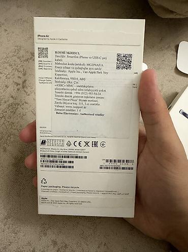 dim cografiya pdf: IPhone Air, 256 GB, Sierra Blue, Simsiz şarj — 8