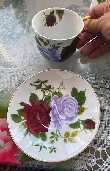 Ev və bağ: Çay dəsti, rəng - Qırmızı — 2