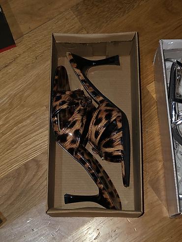 сабо медицинские: Leopard naxışlı qadın mabu (mule) ayaqqabılar - Stil: Açıq burunlu — 1