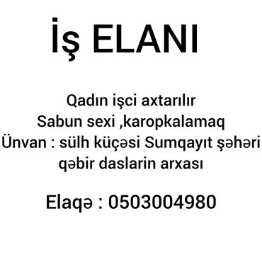 şuşada iş elanları 2022: İş elanı