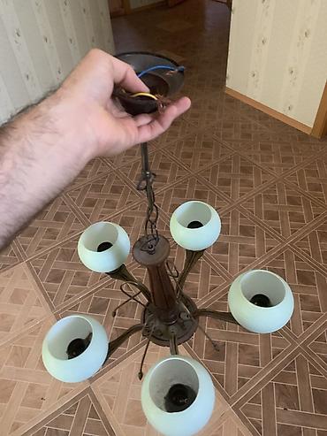 taxta listurlar: Çılçıraq, 5 lampa, Metal — 3
