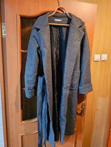 женские пиджаки кардиганы: Пальто, Халат, Осень-весна, Длинная модель, С поясом, M