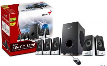 динамики новые: Yeni model pultlu Audio sistem Genius SW-5.1 1500 45wt динамики