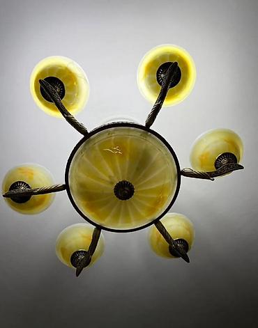 İşıqlandırma: Çılçıraq, 6 lampa, Metal — 2