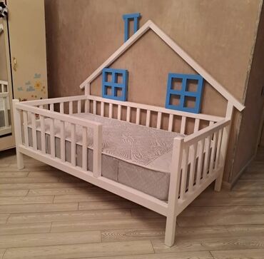 здравствуйте дорогие родители: Для девочки и мальчика, Новый, Кровать, С матрасом
