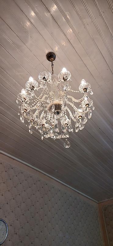 pərdə isiqlari: Çılçıraq, 10 və daha çox lampa, Xrustal — 1