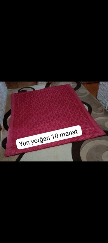 zer sekilleri: Yun yorğan 10 manat - Material: təbii yun doldurmalı. - Ölçü