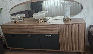 kamot qablari: Mebel dəsti – bufet/komod və iri güzgü - Material: ağac teksturalı — 1