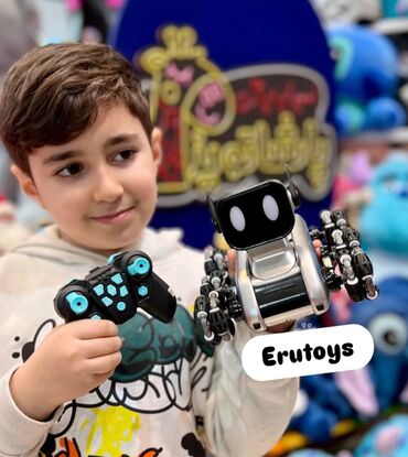 uşaq maşınları üçün akumlyator: Həm saatlı Həm pultlu robot maşın