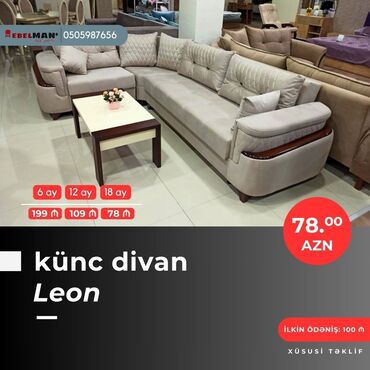Divanlar: Künc divan, Yeni, Açılan, Bazalı, Parça, Şəhərdaxili pulsuz çatdırılma — 29