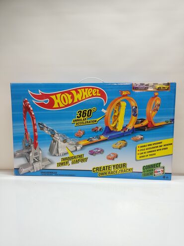 детская горка для дома: Игровой набор треков Hot Wheel «RACE Double Ring Speedway» -