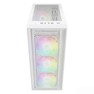 Ostali kompjuterski delovi: PC kućište – mid‑tower, beli model sa RGB ventilatorima - Prednja — 6