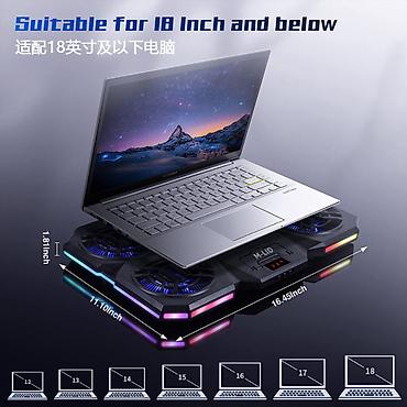 ventilator tap az: M-LID H5 RGB Laptop Soyuducu Stend | 6 Fan | 3 Sürət | 2000 RPM M-LID — 9