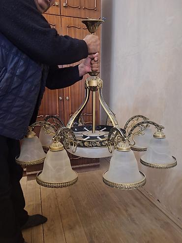 işlənmiş lüstür: Çılçıraq, 7 lampa, Metal — 2