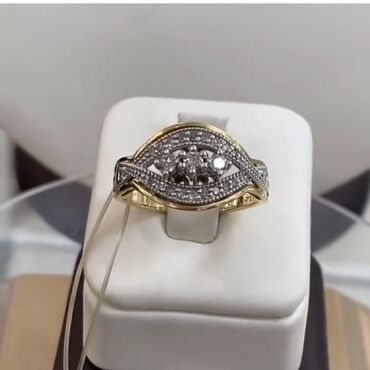 купить золотое кольцо: Бриллиантовое кольцо 585 пробы из жёлтого золота в 18 размере ( вес 4